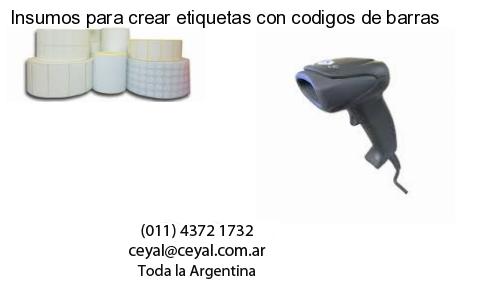 Insumos para crear etiquetas con codigos de barras