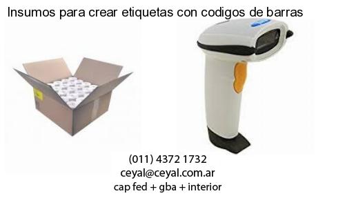 Insumos para crear etiquetas con codigos de barras