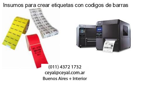 Insumos para crear etiquetas con codigos de barras