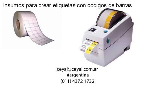 Insumos para crear etiquetas con codigos de barras