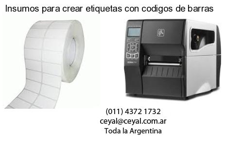 Insumos para crear etiquetas con codigos de barras
