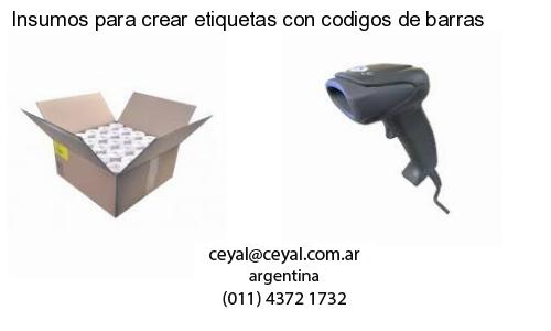Insumos para crear etiquetas con codigos de barras
