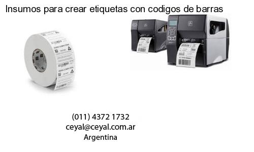 Insumos para crear etiquetas con codigos de barras