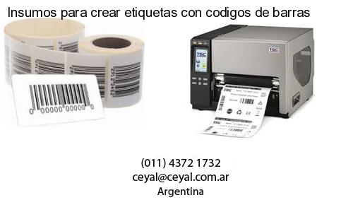 Insumos para crear etiquetas con codigos de barras