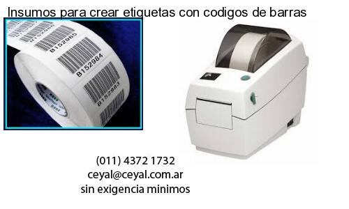 Insumos para crear etiquetas con codigos de barras