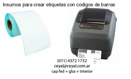 Insumos para crear etiquetas con codigos de barras