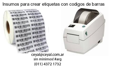 Insumos para crear etiquetas con codigos de barras