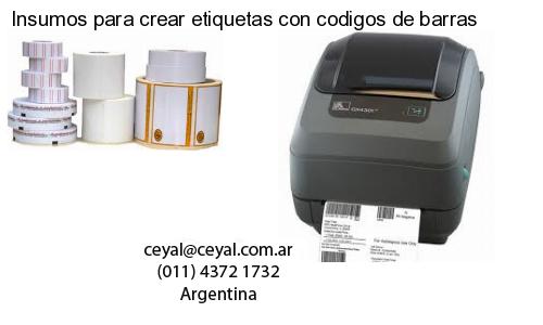 Insumos para crear etiquetas con codigos de barras