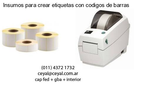 Insumos para crear etiquetas con codigos de barras