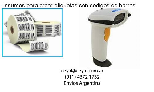 Insumos para crear etiquetas con codigos de barras