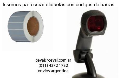Insumos para crear etiquetas con codigos de barras