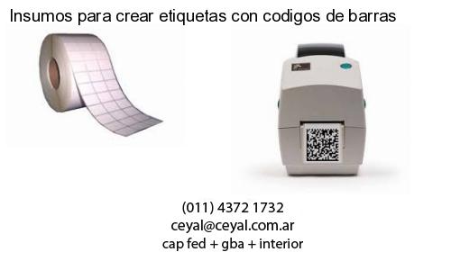 Insumos para crear etiquetas con codigos de barras