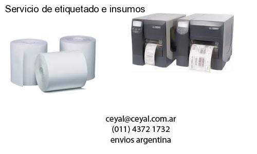 Servicio de etiquetado e insumos
