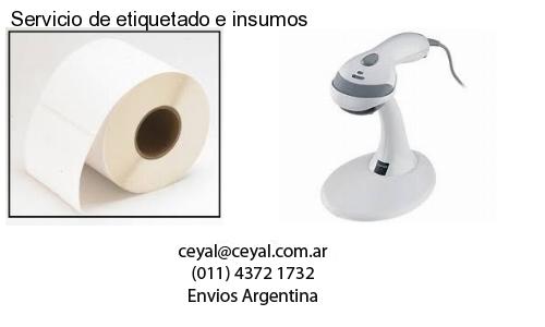 Servicio de etiquetado e insumos