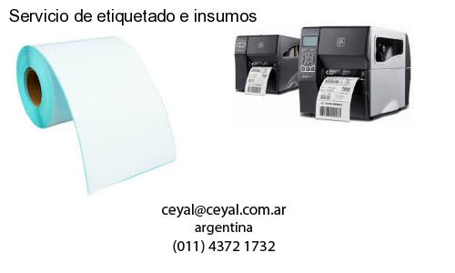 Servicio de etiquetado e insumos