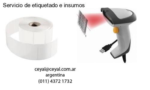Servicio de etiquetado e insumos