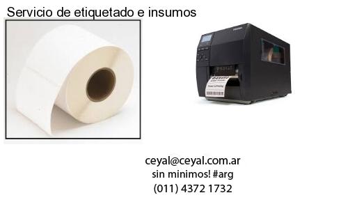 Servicio de etiquetado e insumos