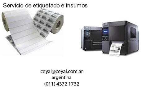 Servicio de etiquetado e insumos