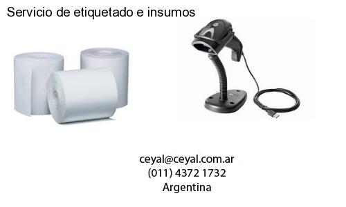 Servicio de etiquetado e insumos