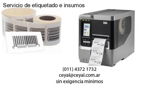 Servicio de etiquetado e insumos