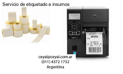 Servicio de etiquetado e insumos