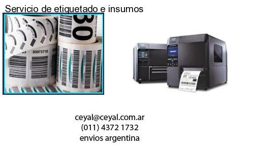 Servicio de etiquetado e insumos