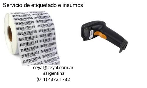 Servicio de etiquetado e insumos