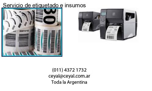 Servicio de etiquetado e insumos