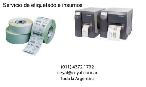 Servicio de etiquetado e insumos