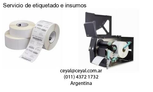 Servicio de etiquetado e insumos