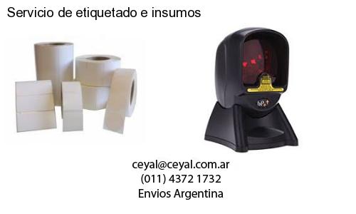 Servicio de etiquetado e insumos