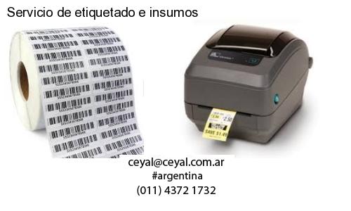 Servicio de etiquetado e insumos