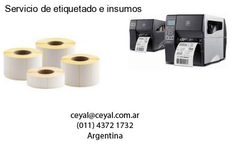 Servicio de etiquetado e insumos