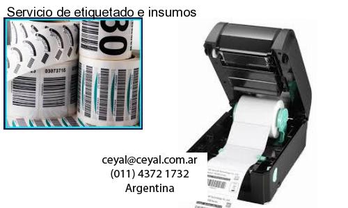 Servicio de etiquetado e insumos