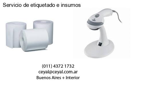 Servicio de etiquetado e insumos