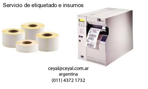 Servicio de etiquetado e insumos
