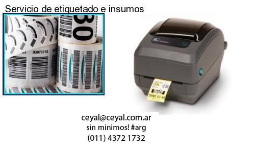 Servicio de etiquetado e insumos
