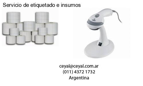 Servicio de etiquetado e insumos