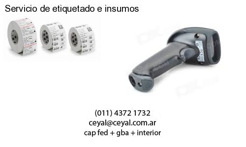 Servicio de etiquetado e insumos
