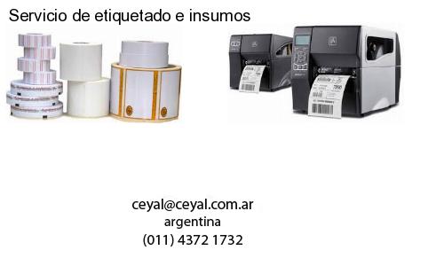 Servicio de etiquetado e insumos