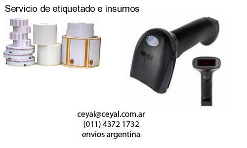 Servicio de etiquetado e insumos