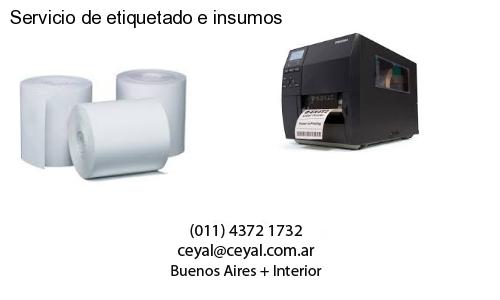Servicio de etiquetado e insumos