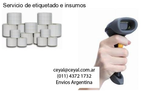 Servicio de etiquetado e insumos