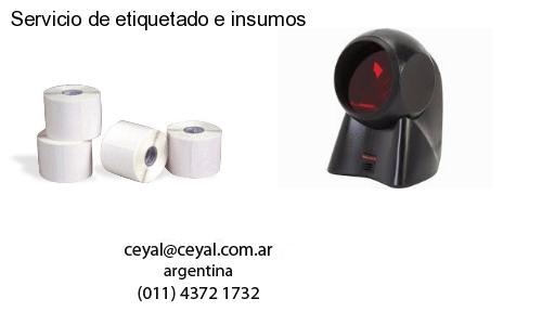 Servicio de etiquetado e insumos