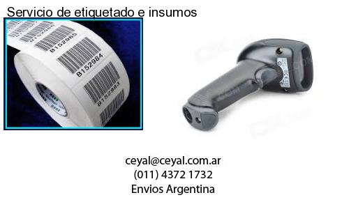 Servicio de etiquetado e insumos