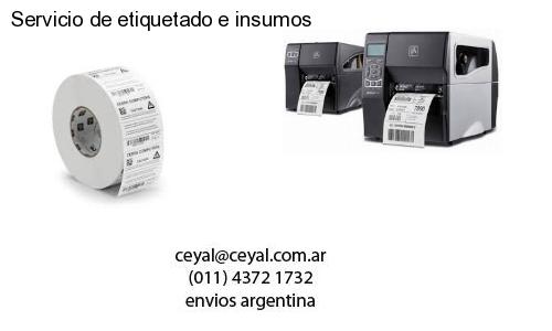 Servicio de etiquetado e insumos