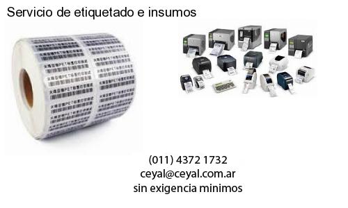 Servicio de etiquetado e insumos