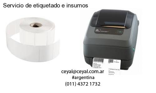 Servicio de etiquetado e insumos