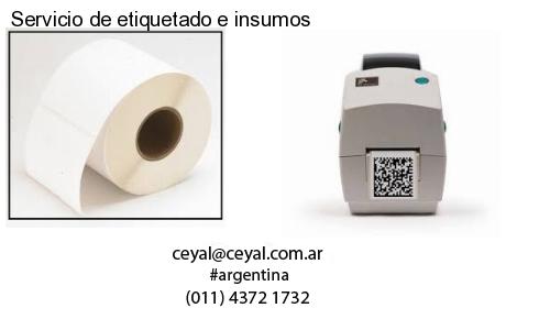 Servicio de etiquetado e insumos