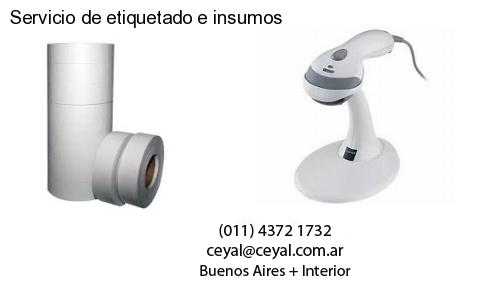 Servicio de etiquetado e insumos